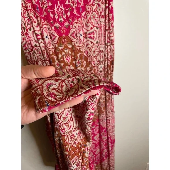 Show Me Your Mumu | Pink & Brown Beatrice Playsuit in Murocco Cloud Size Medium - Picture 6 of 7